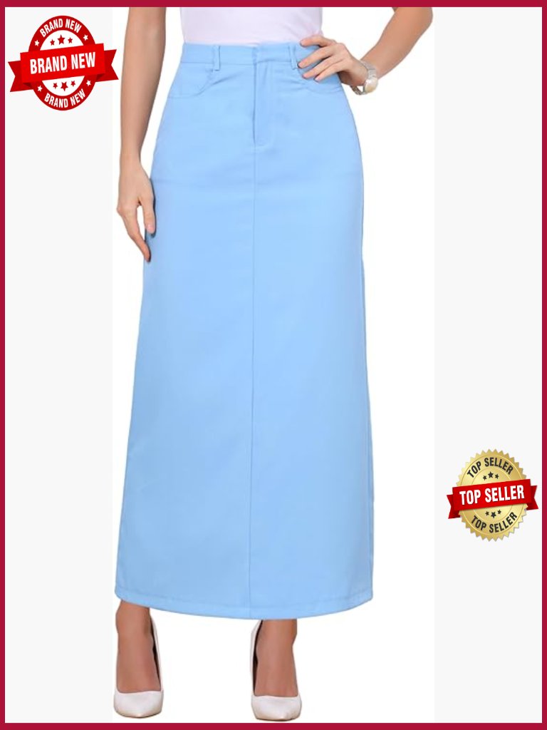 High Waist Pencil Skirt With Pockets Work Midi Bodycon Office Skirt